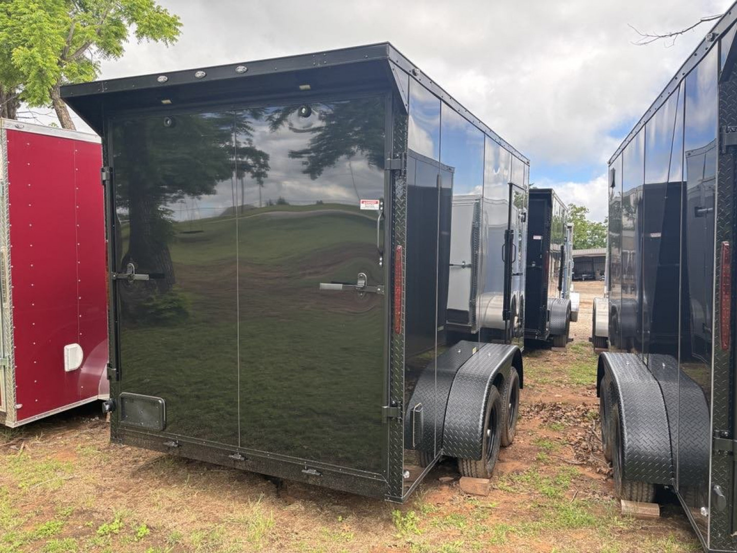 New 2025 FGT 7x14TA Cargo / Enclosed Trailer - - BLACKOUT PACKAGE - SCREWLESS - SPOILER