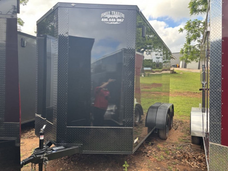 New 2025 FGT 7x14TA Cargo / Enclosed Trailer - - BLACKOUT PACKAGE - SCREWLESS - SPOILER