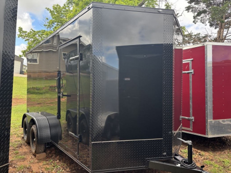 New 2025 FGT 7x14TA Cargo / Enclosed Trailer - - BLACKOUT PACKAGE - SCREWLESS - SPOILER