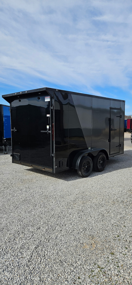 New 2025 FGT 7x14TA Cargo / Enclosed Trailer - BLACKOUT PACKAGE -TWO-TONE-SCREWLESS EXTERIOR-REAR SPOILER