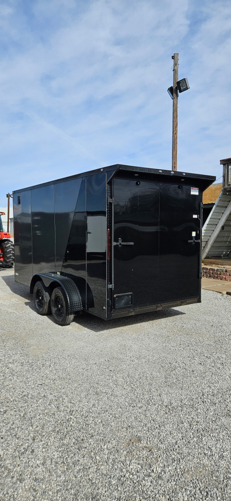New 2025 FGT 7x14TA Cargo / Enclosed Trailer - BLACKOUT PACKAGE -TWO-TONE-SCREWLESS EXTERIOR-REAR SPOILER