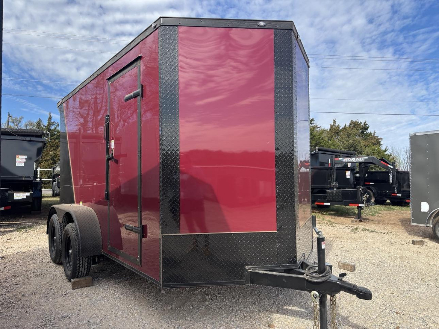 New 2025 FGT 6x12 Tandem Axle Cargo / Enclosed Trailer - BLACKOUT PACKAGE - SCREWLESS EXTERIOR - TWO TONE- SPOILER