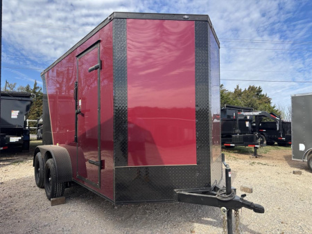 New 2025 FGT 6x12 Tandem Axle Cargo / Enclosed Trailer - BLACKOUT PACKAGE - SCREWLESS EXTERIOR - TWO TONE- SPOILER