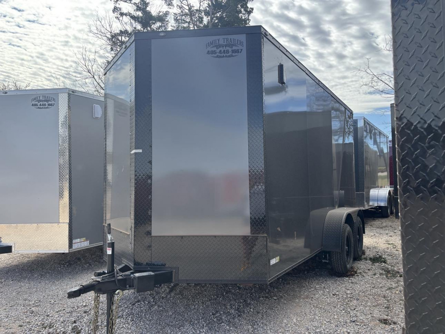 New 2025 FGT 7x14TA Cargo / Enclosed Trailer - SCREWLESS EXTERIOR - TWO-TONE - BLACKOUT PACKAGE