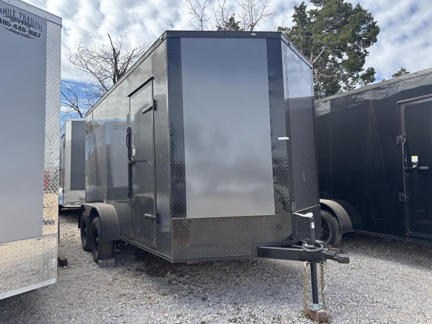 New 2025 FGT 7x14TA Cargo / Enclosed Trailer - SCREWLESS EXTERIOR - TWO-TONE - BLACKOUT PACKAGE