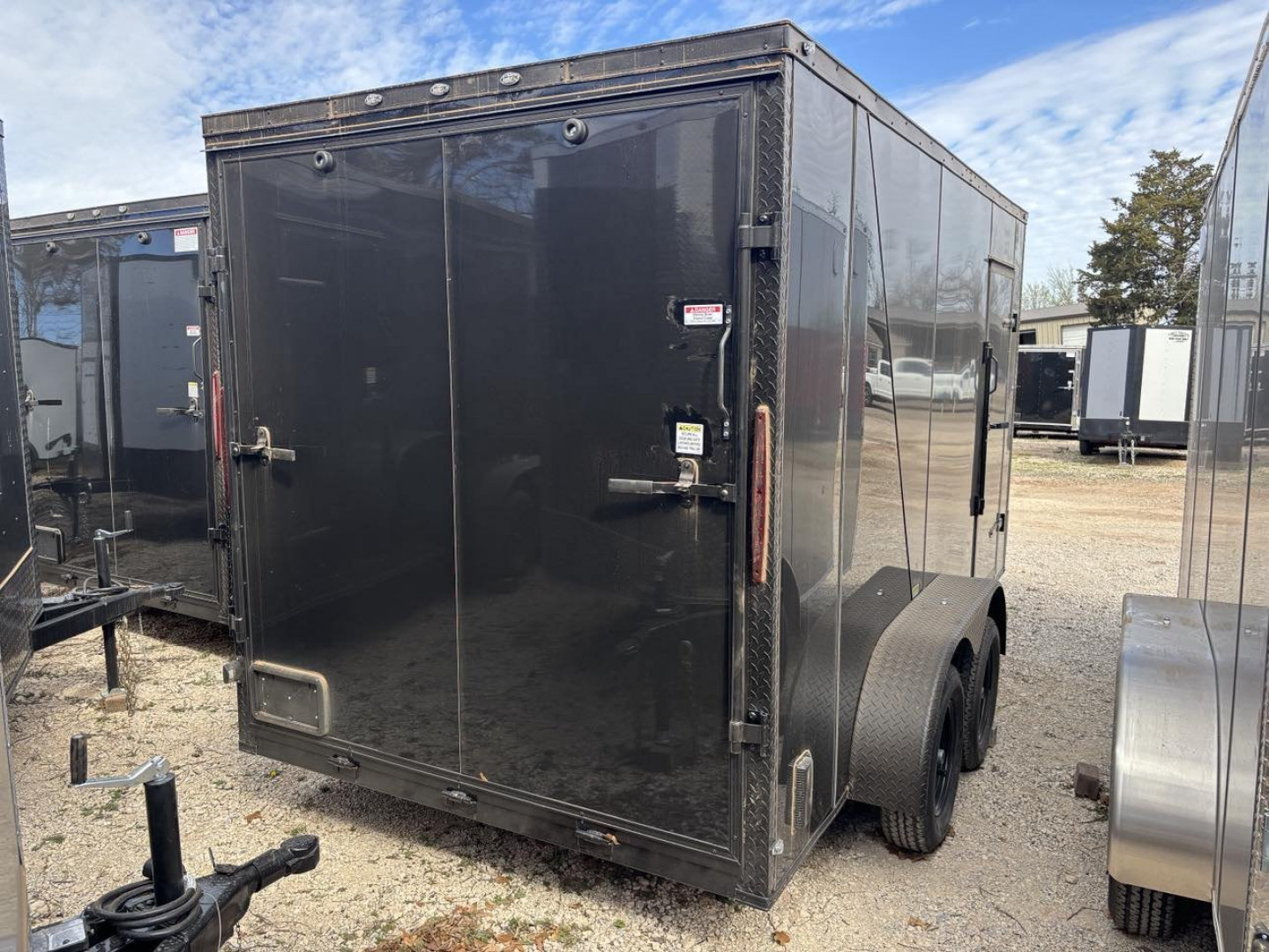 New 2025 FGT 7x14TA Cargo / Enclosed Trailer - SCREWLESS EXTERIOR - TWO-TONE - BLACKOUT PACKAGE