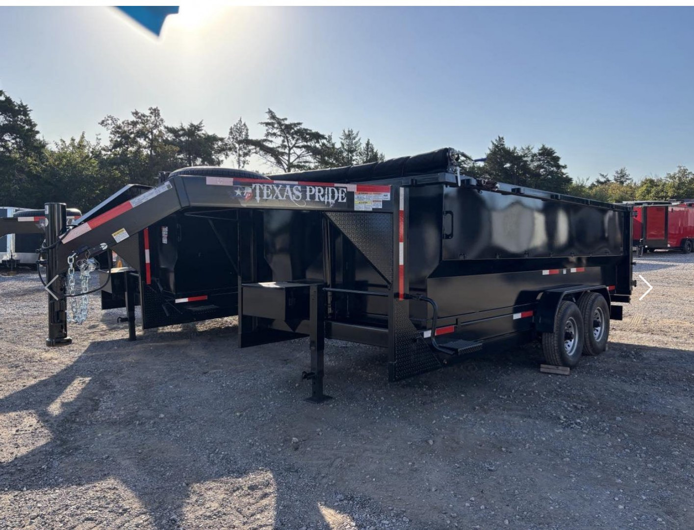 New 2025 Texas Pride Trailers Gooseneck 7x16x4ft sidewalls 8K axles Dump Trailer