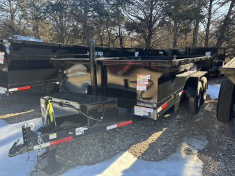 New 2025 7X12 Texas Pride Dump Trailer (2ft Sidewalls)