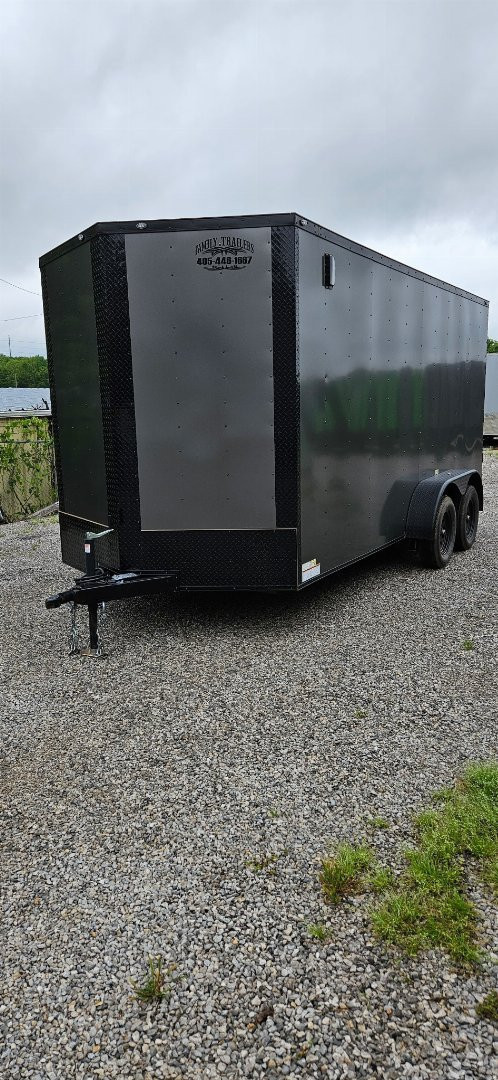 New 2025 FGT FGT7X16TA2 Cargo / Enclosed Trailer - BLACKOUT PACKAGE-SEMI-SCREWLESS