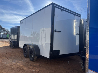 New 2025 FGT 7x14TA Cargo / Enclosed Trailer - SEMI SCREWLESS EXTERIOR-BLACKOUT PKG