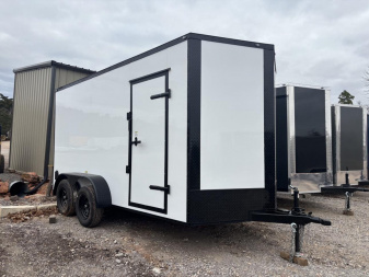 New 2025 FGT 7x14TA Cargo / Enclosed Trailer- Blackout pkg.- Semi-Screwless exterior