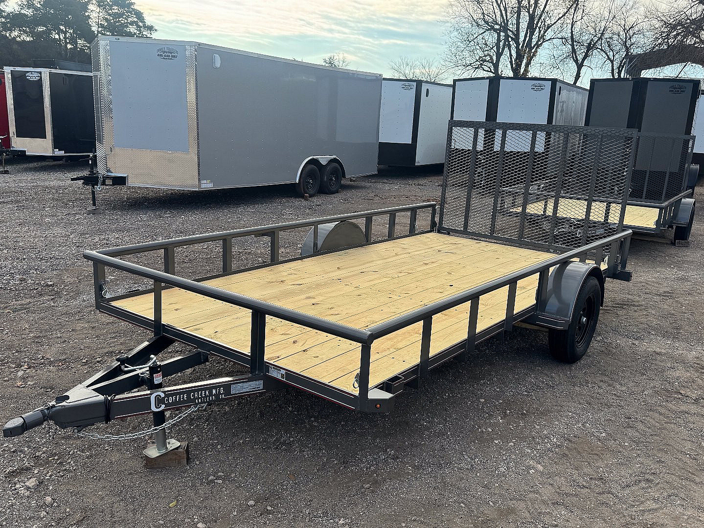 New 2025 Coffee Creek MFG 83x14SA Utility Trailer