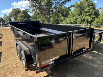 New 2025 7x16x3 Texas Pride Trailers Dump Trailer