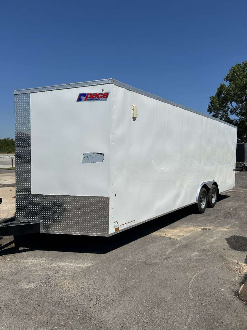 New SALE! 2024 Pace American 8.5x24 Car Hauler Trailer -5200lb Axles-SCREWLESS EXTERIOR