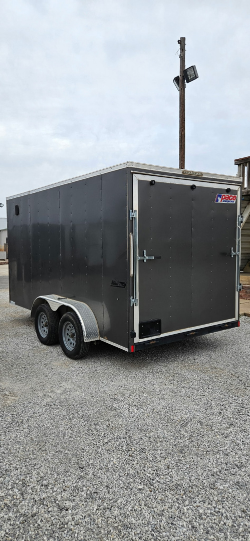 New 2023 Pace American 7x14 Tandem Axle Enclosed Cargo Trailer