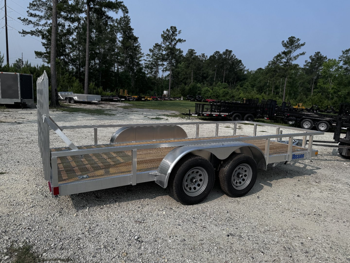 New 2025 Misson 6.5x16 6K Aluminum Tandemn Axle Utility Trailer