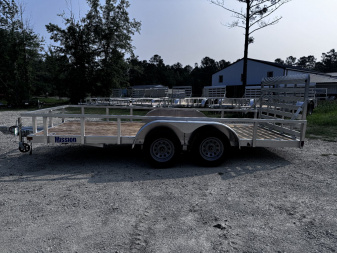 New 2025 Misson 6.5x16 6K Aluminum Tandemn Axle Utility Trailer