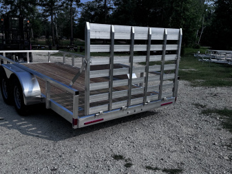 New 2025 Misson 6.5x16 6K Aluminum Tandemn Axle Utility Trailer