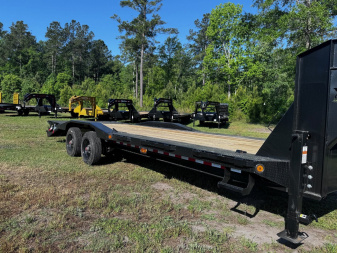 New 2025 Iron Bull 102X26 22,000 lb Super Single 10T Gooseneck Equipment Trailer
