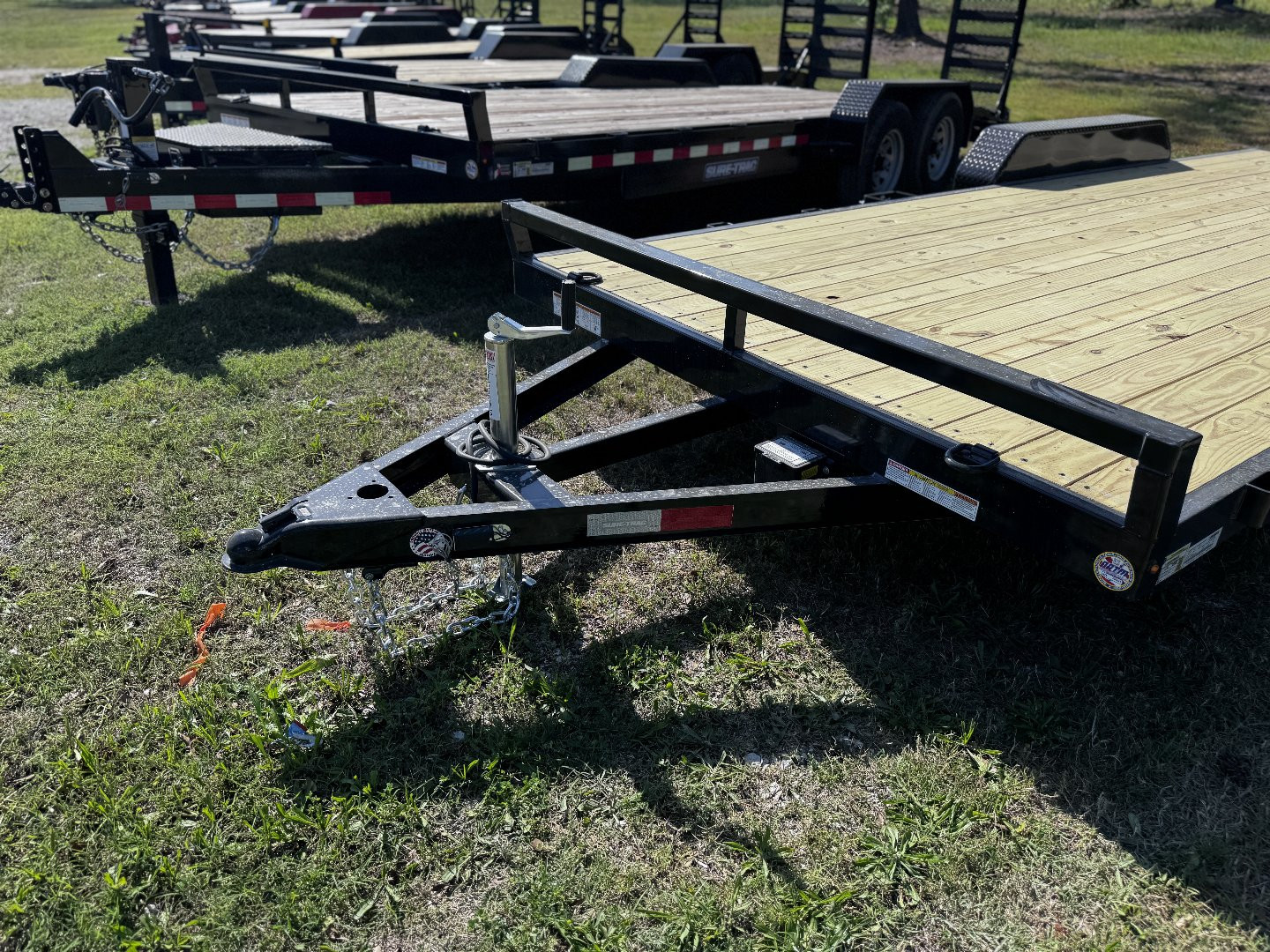 New 2025 Sure-Trac 7X20 (18+2) C-CHANNEL CAR HAULER TRAILER-BLACK ST8220CHW-B-070 Car Hauler