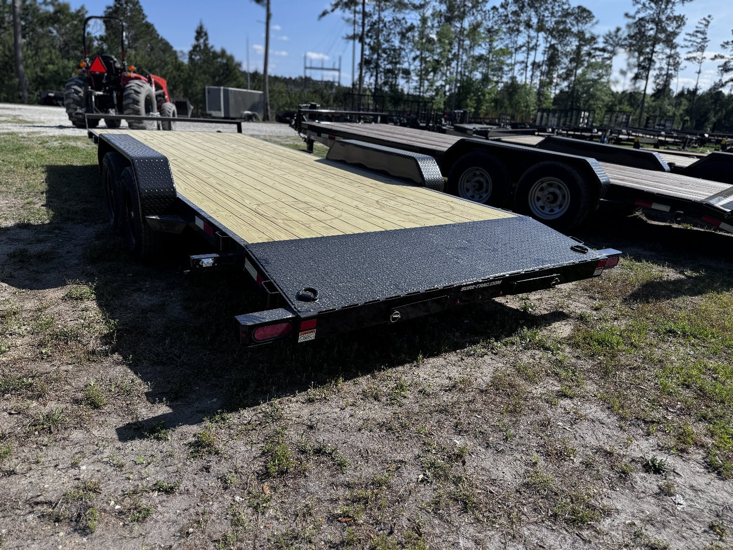 New 2025 Sure-Trac 7X20 (18+2) C-CHANNEL CAR HAULER TRAILER-BLACK ST8220CHW-B-070 Car Hauler