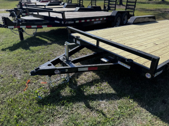 New 2025 Sure-Trac 7X20 (18+2) C-CHANNEL CAR HAULER TRAILER-BLACK ST8220CHW-B-070 Car Hauler