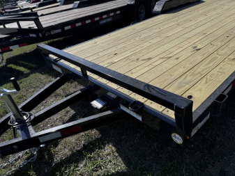 New 2025 Sure-Trac 7X20 (18+2) C-CHANNEL CAR HAULER TRAILER-BLACK ST8220CHW-B-070 Car Hauler