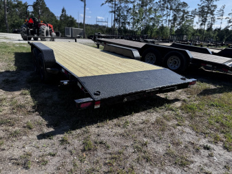 New 2025 Sure-Trac 7X20 (18+2) C-CHANNEL CAR HAULER TRAILER-BLACK ST8220CHW-B-070 Car Hauler