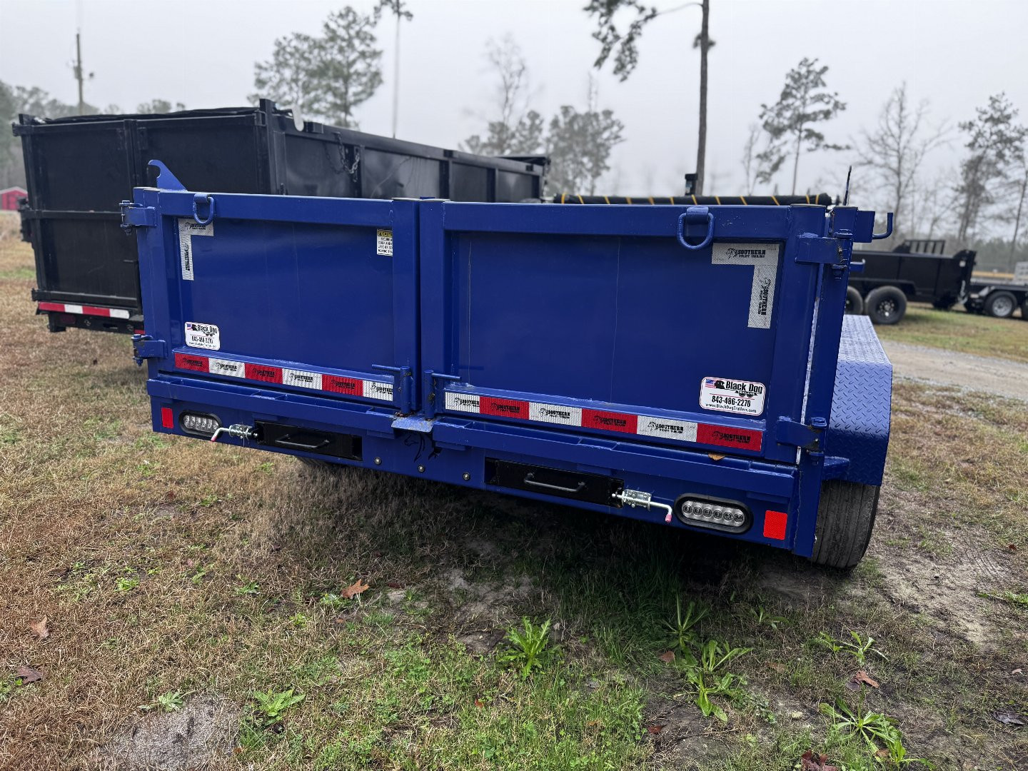 New 2024 Southern Utility 7X14 2ft sides 14K DUMP Trailer (BLUE)
