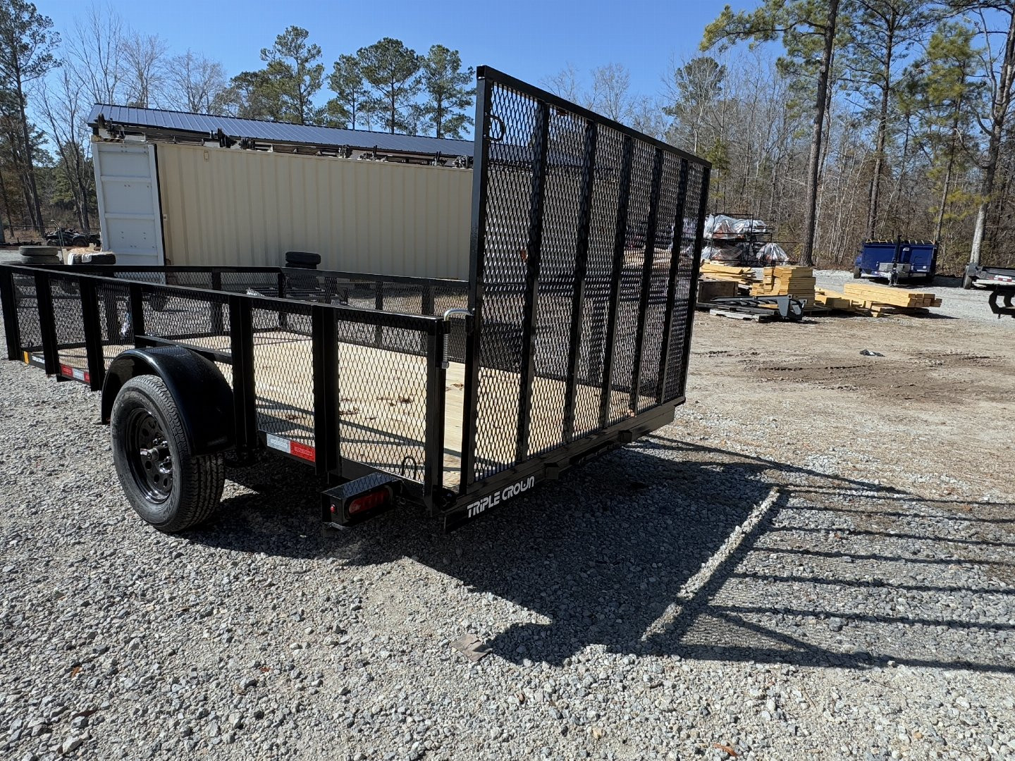 New 2025 Triple Crown Trailers 6x12 Single Axel Utility Trailer 2ft Sides