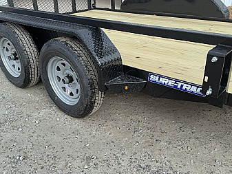 New 2025 Sure-Trac 82"x12' Tandem Axel Utility Trailer