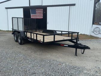 New 2024 Clay's Trailers 7x16 Tandem Axel Utility Trailer