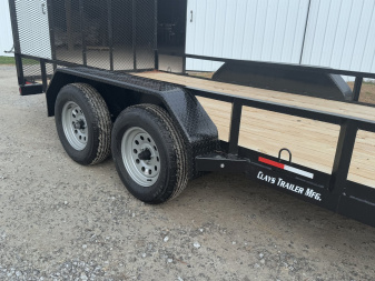 New 2024 Clay's Trailers 7x16 Tandem Axel Utility Trailer