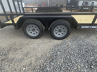 New 2025 Sure-Trac 82"x14' Tandem Axel Utility Trailer