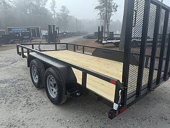 New 2025 Sure-Trac 82"x14' Tandem Axel Utility Trailer