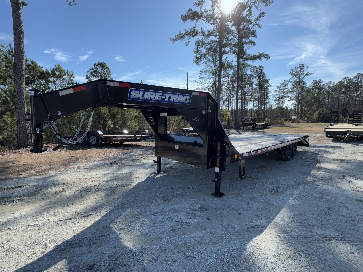 New 2024 Sure-Trac 8.5x20+5 HD Low profile Gooseneck 14K Equipment Trailer