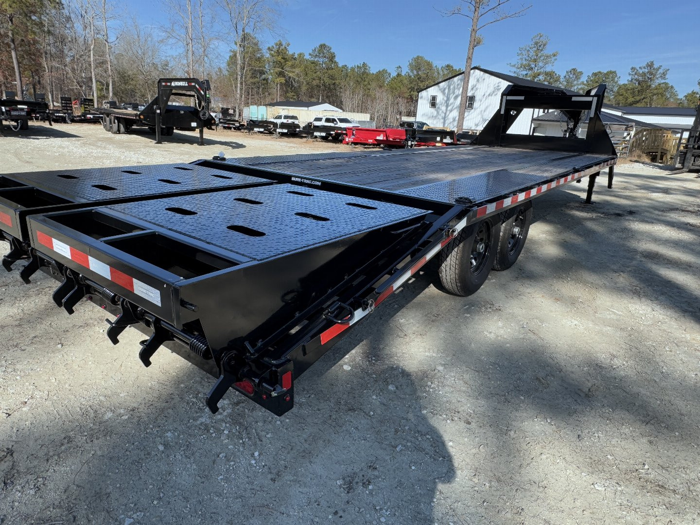 New 2024 Sure-Trac 8.5x20+5 HD Low profile Gooseneck 14K Equipment Trailer
