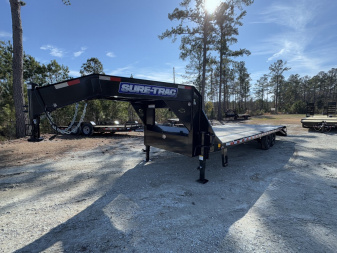 New 2024 Sure-Trac 8.5x20+5 HD Low profile Gooseneck 14K Equipment Trailer
