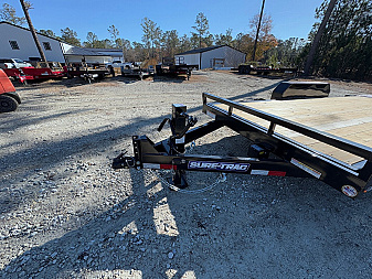 New 2025 Sure-Trac 7 x 18 Tilt Bed Equipment Trailer, 14K Tilt