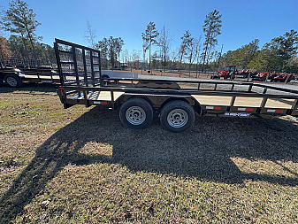 New 2025 Sure-Trac 7x18 10K Dual Axel Utility Trailer