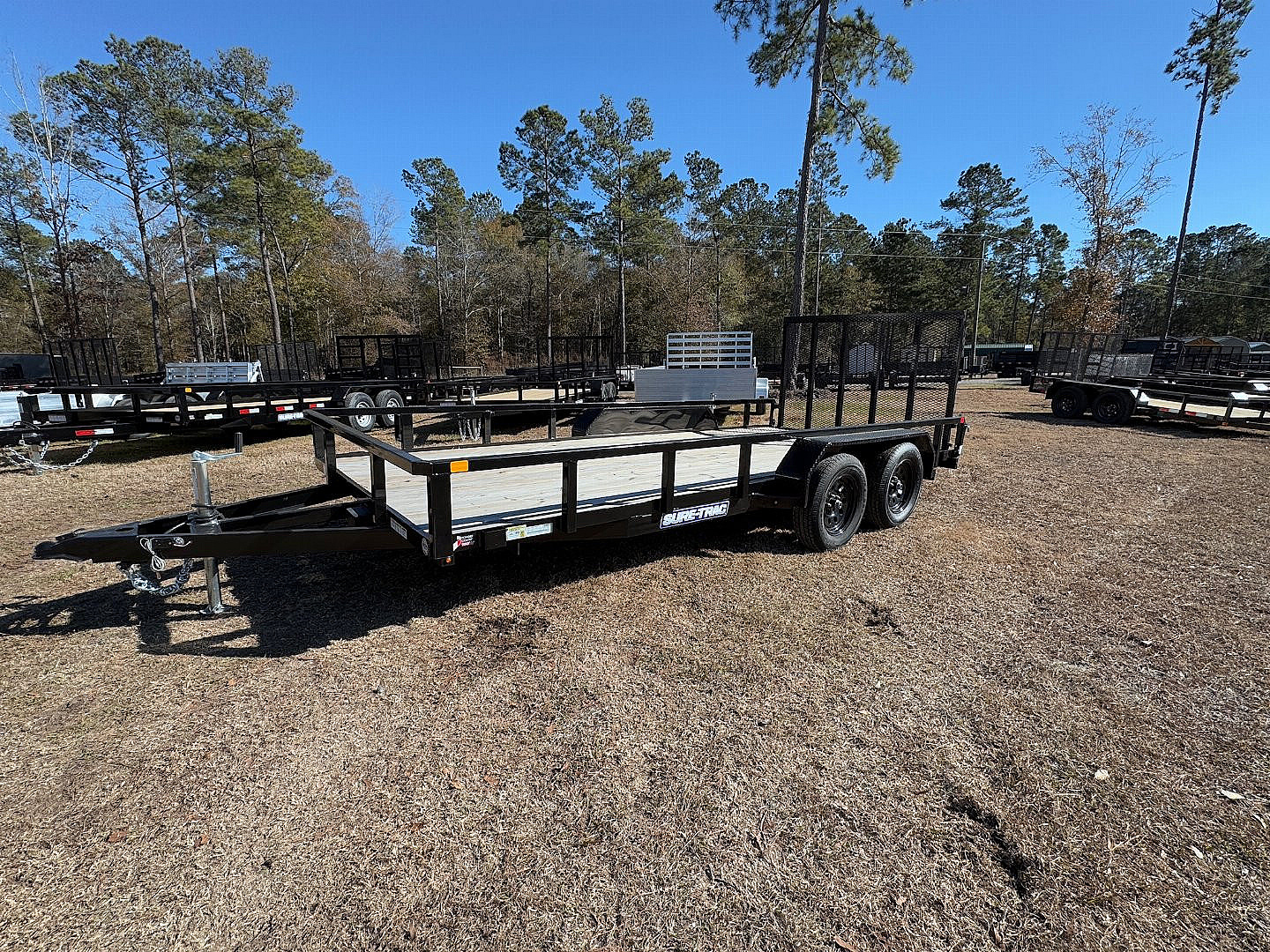 New 2024 Sure-Trac 7x16 7K Dual Axel Utility Trailer