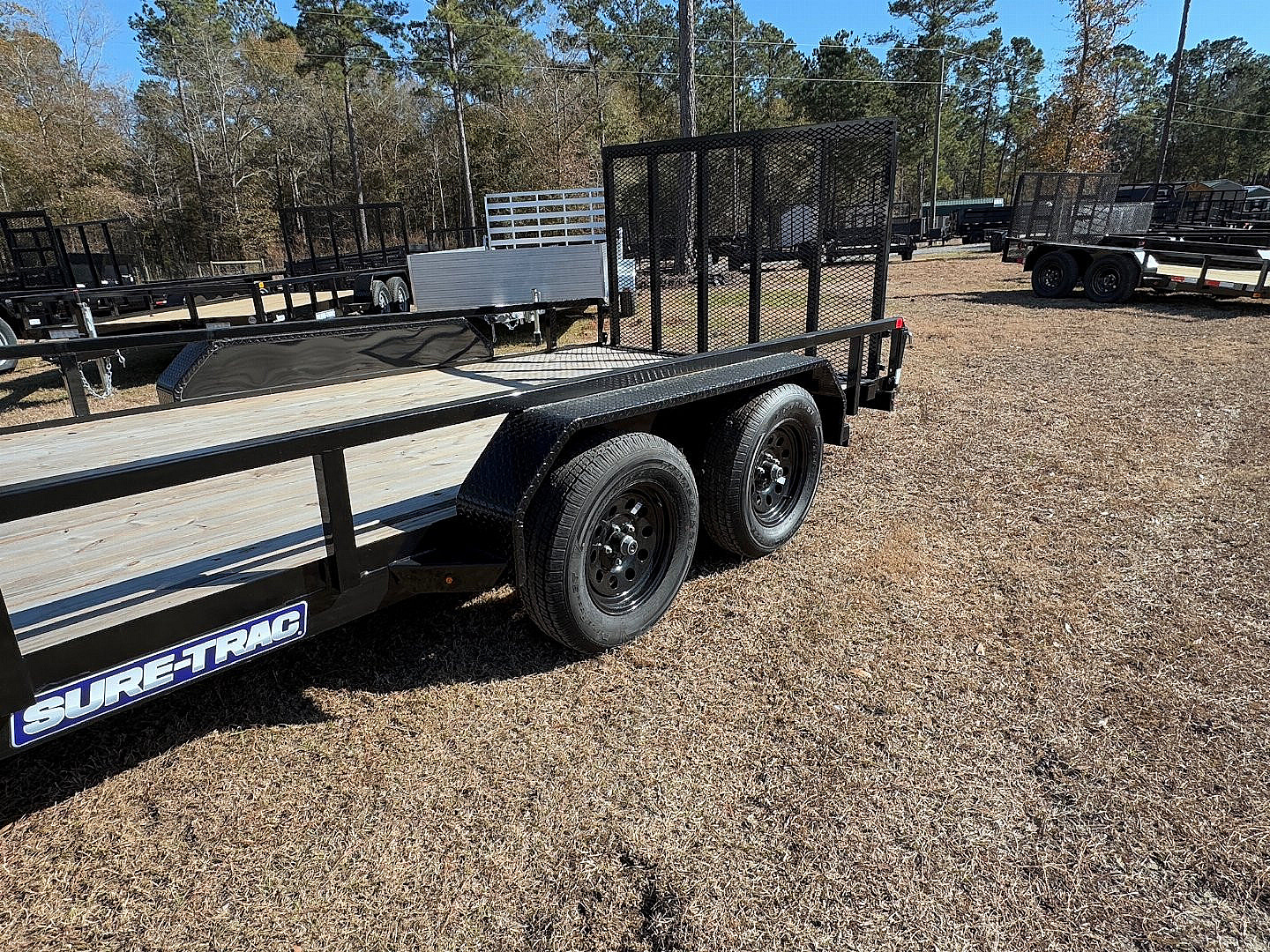 New 2024 Sure-Trac 7x16 7K Dual Axel Utility Trailer