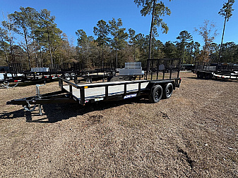 New 2024 Sure-Trac 7x16 7K Dual Axel Utility Trailer