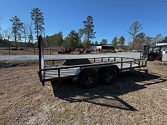 New 2024 Sure-Trac 7x16 7K Dual Axel Utility Trailer