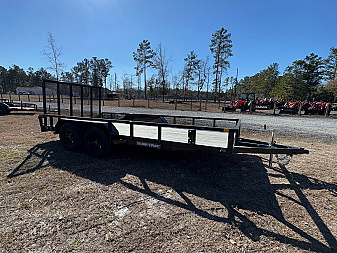 New 2024 Sure-Trac 7x16 7K Dual Axel Utility Trailer
