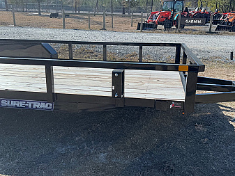 New 2024 Sure-Trac 7x16 7K Dual Axel Utility Trailer