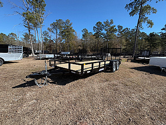 New 2025 Sure-Trac 7x18 7k Dual Axel Utility Trailer