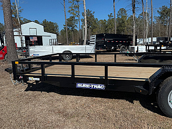 New 2025 Sure-Trac 7x18 7k Dual Axel Utility Trailer