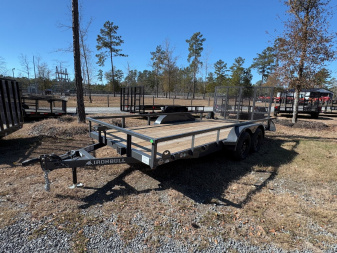 New 2025 Iron Bull 83 x16' Grey Dual Axel Landscape Trailer