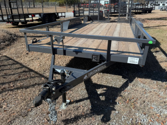 New 2025 Iron Bull 83"x16' Grey Dual Axel Landscape Trailer